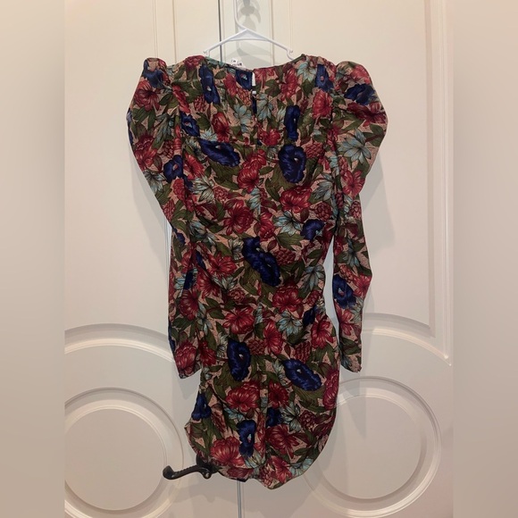 Walter Baker blue and red floral royal garden verlee cut out mini sheath dress - Picture 5 of 5